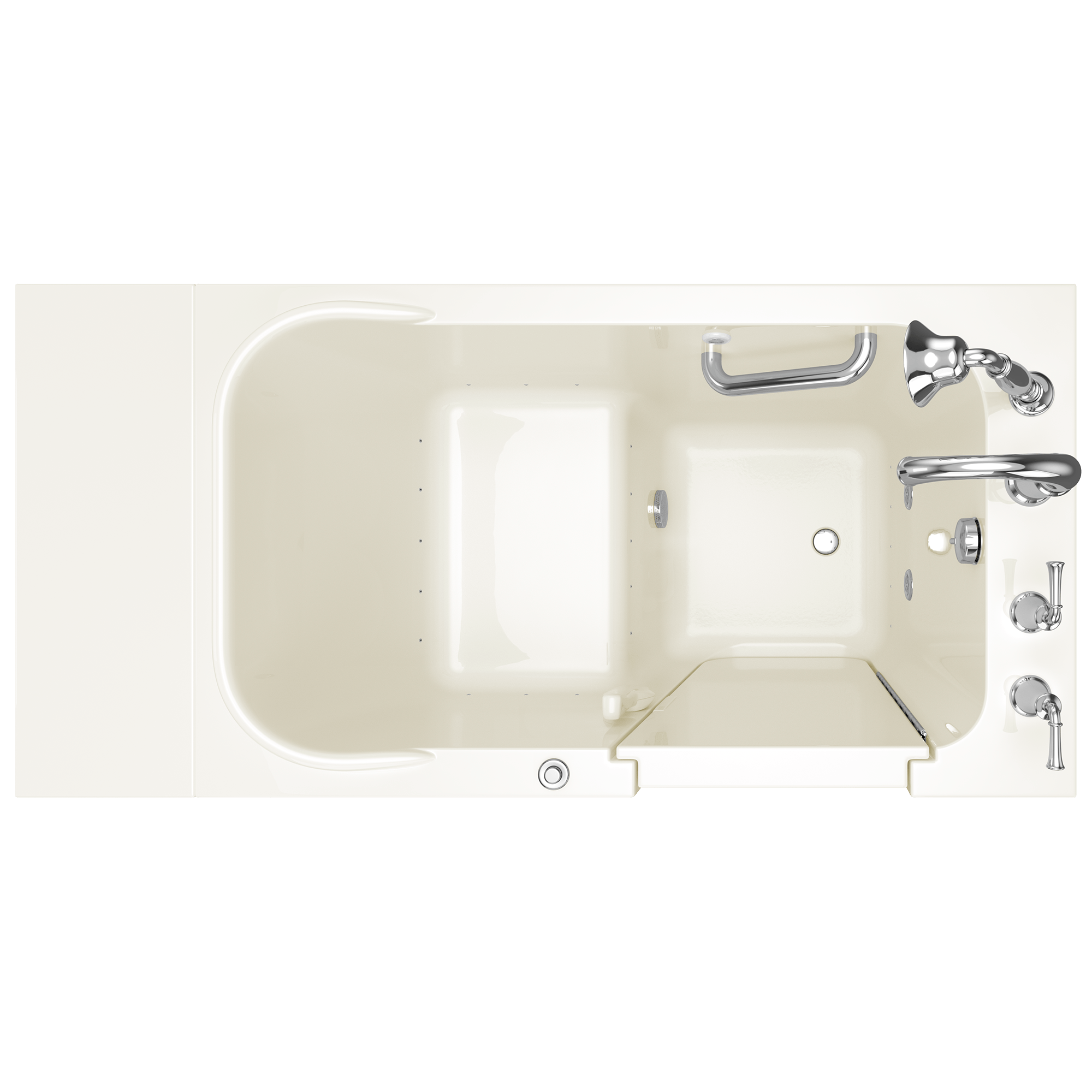 Gelcoat Value Series 28x48-Inch Walk-In Bathtub with Air Spa System  Right Hand Door and Drain